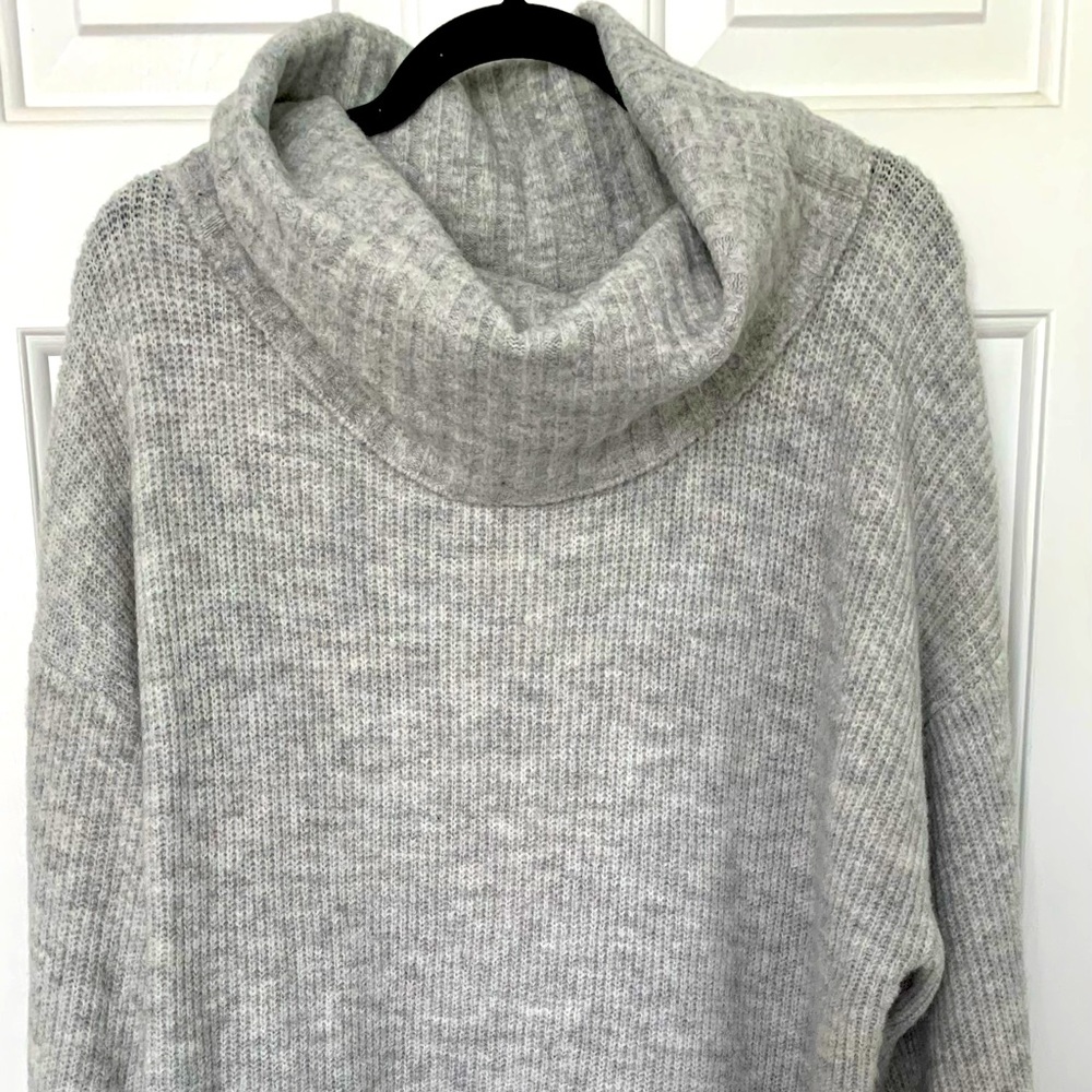 Grey Express Cowl Neck Sweater Dress